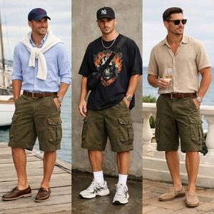 DIESEL FOR SUCCESSFUL LIVING Cargo Khaki Shorts Size 32 Y2K